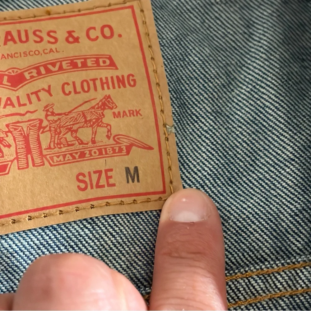 Levi’s x DENIM TEARS Dark Wash Blue Denim Type II Jacket Sample NWOT